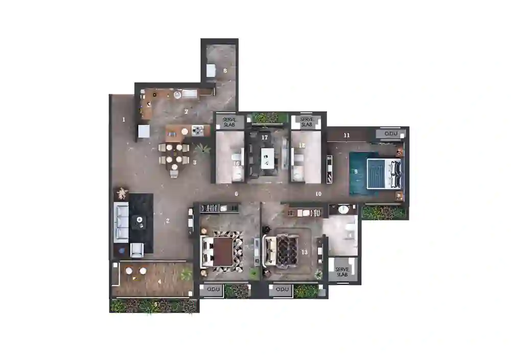 4 BHK Floor Plan